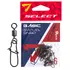Вертлюжок з застібкою Select Basic Swivel Snap #6 (9 шт / уп), Размер: 24.5мм, Цвет воблера: Black Nickel, фото 